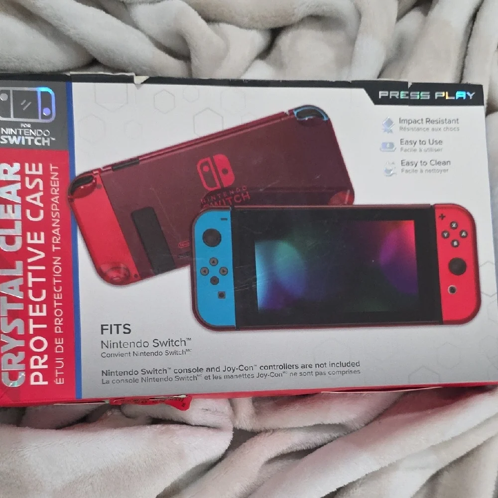 Nintendo Transparent Red Protective Case for Handheld Console